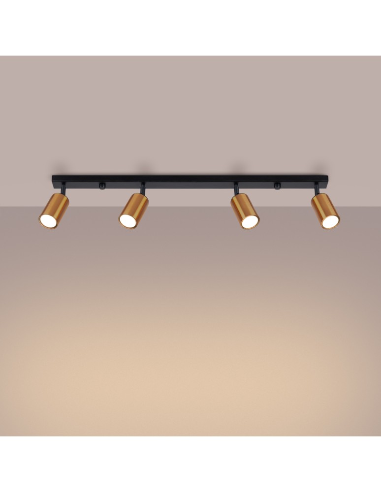 Adjustable ceiling lamps - spots - Sollux Plafond WINX 4L black/copper SL.1379 - product kolory-swiatla.pl 3