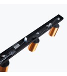 Adjustable ceiling lamps - spots - Sollux Plafond WINX 4L black/copper SL.1379 - product 4