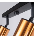 Adjustable ceiling lamps - spots - Sollux Plafond WINX 4L black/copper SL.1379 - product 7