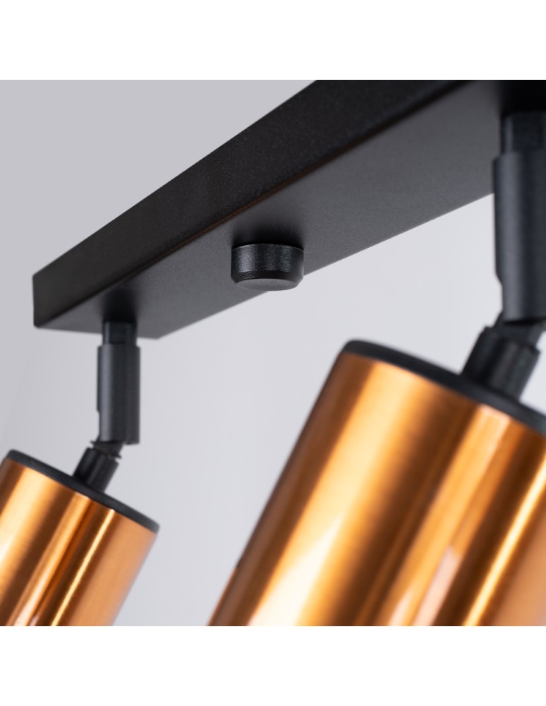 Adjustable ceiling lamps - spots - Sollux Plafond WINX 4L black/copper SL.1379 - product kolory-swiatla.pl 7
