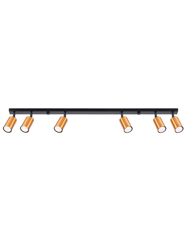 Adjustable ceiling lamps - spots - Sollux Plafond WINX 6L black/copper SL.1380 - product kolory-swiatla.pl 1