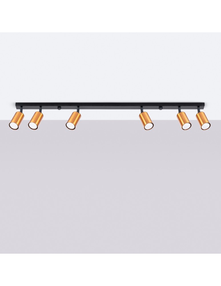 Adjustable ceiling lamps - spots - Sollux Plafond WINX 6L black/copper SL.1380 - product kolory-swiatla.pl 2