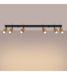 Adjustable ceiling lamps - spots - Sollux Plafond WINX 6L black/copper SL.1380 - product 3