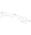 Adjustable ceiling lamps - spots - Sollux Plafond WINX 6L black/copper SL.1380 - product 10