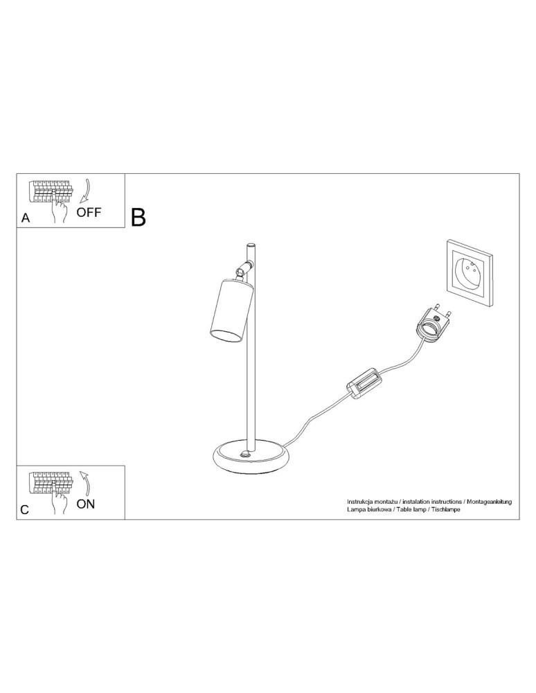 Table lamps - Sollux WINX desk lamp black/copper SL.1381 - product kolory-swiatla.pl 9