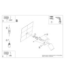 Wall lamps - Sollux Wall lamp WINX black/gold SL.1382 - product 10