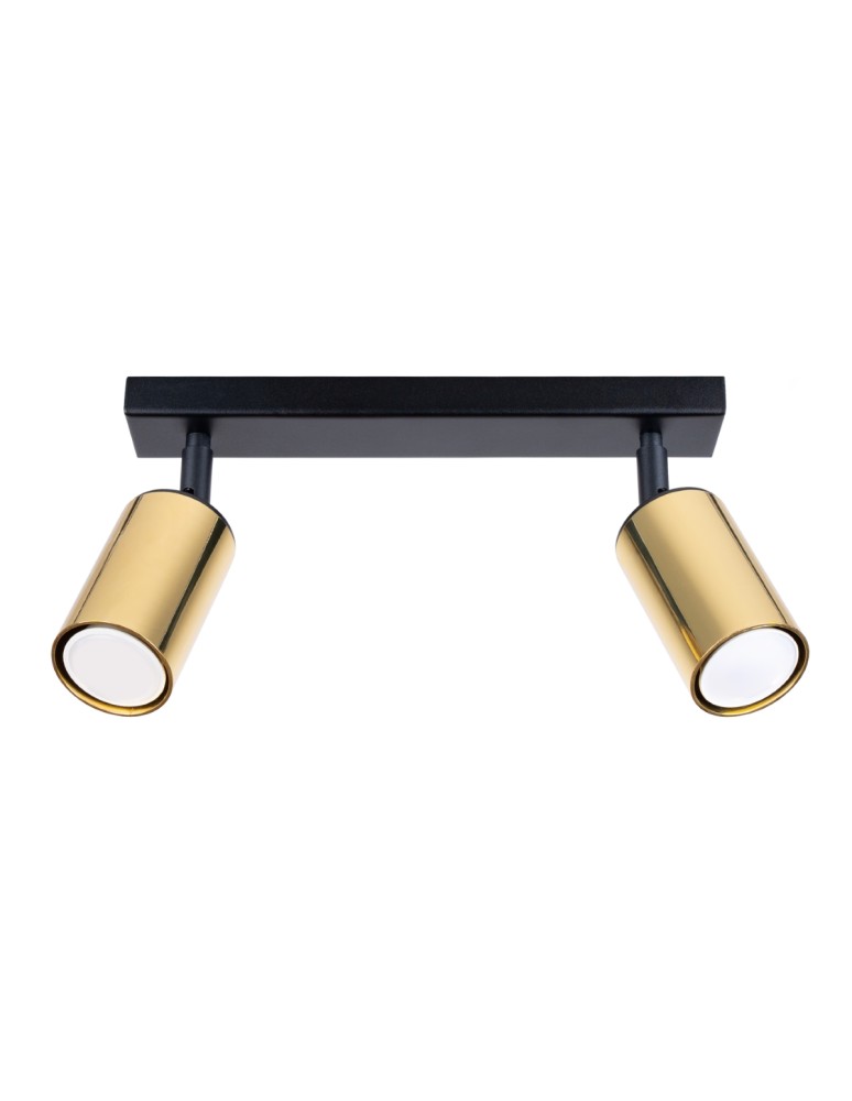 Adjustable ceiling lamps - spots - Sollux Plafond WINX 2 black/gold SL.1383 - product kolory-swiatla.pl 1