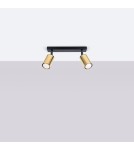 Adjustable ceiling lamps - spots - Sollux Plafond WINX 2 black/gold SL.1383 - product 2