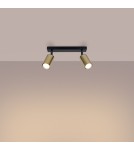 Adjustable ceiling lamps - spots - Sollux Plafond WINX 2 black/gold SL.1383 - product 3