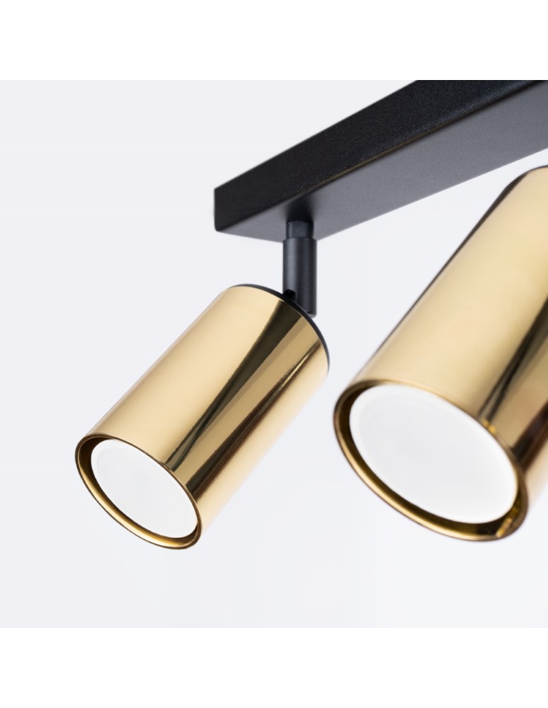 Adjustable ceiling lamps - spots - Sollux Plafond WINX 2 black/gold SL.1383 - product kolory-swiatla.pl 6