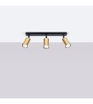 Adjustable ceiling lamps - spots - Sollux Plafond WINX 3 black/gold SL.1384 - product 2