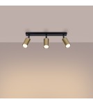 Adjustable ceiling lamps - spots - Sollux Plafond WINX 3 black/gold SL.1384 - product 3