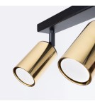 Adjustable ceiling lamps - spots - Sollux Plafond WINX 3 black/gold SL.1384 - product 6