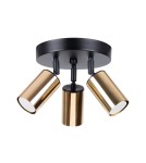 Adjustable ceiling lamps - spots - Sollux Plafond WINX 3P black/gold SL.1385 - product 1