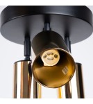 Adjustable ceiling lamps - spots - Sollux Plafond WINX 3P black/gold SL.1385 - product 5