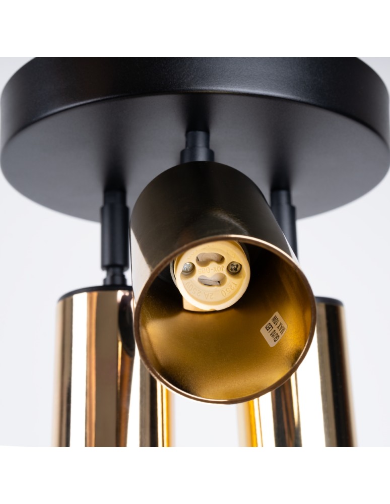 Adjustable ceiling lamps - spots - Sollux Plafond WINX 3P black/gold SL.1385 - product kolory-swiatla.pl 5