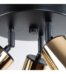 Adjustable ceiling lamps - spots - Sollux Plafond WINX 3P black/gold SL.1385 - product 6