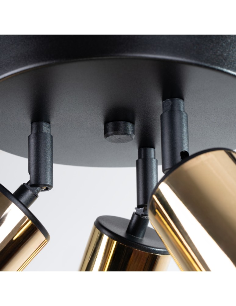 Adjustable ceiling lamps - spots - Sollux Plafond WINX 3P black/gold SL.1385 - product kolory-swiatla.pl 6