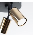 Adjustable ceiling lamps - spots - Sollux Plafond WINX 3P black/gold SL.1385 - product 7