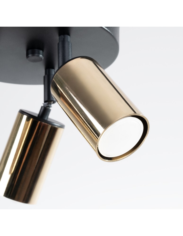 Adjustable ceiling lamps - spots - Sollux Plafond WINX 3P black/gold SL.1385 - product kolory-swiatla.pl 7