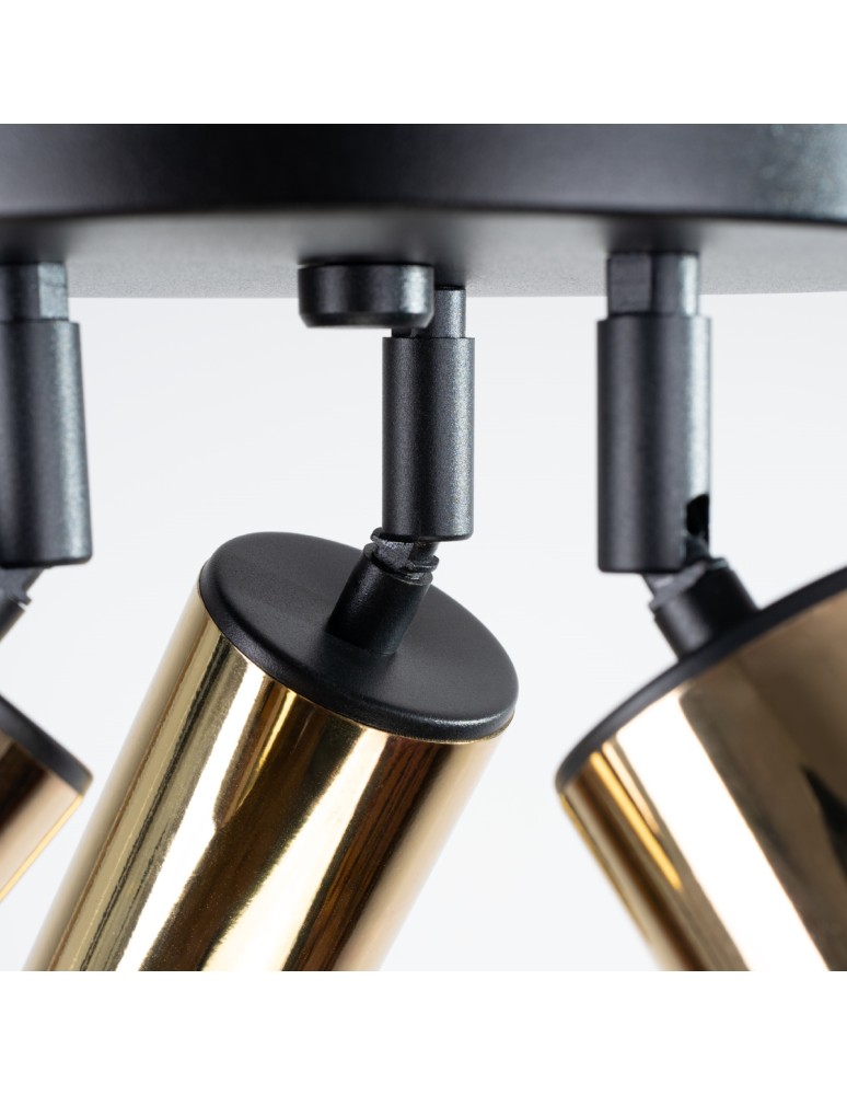 Adjustable ceiling lamps - spots - Sollux Plafond WINX 3P black/gold SL.1385 - product kolory-swiatla.pl 8