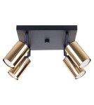 Adjustable ceiling lamps - spots - Sollux Plafond WINX 4 black/gold SL.1386 - product 1