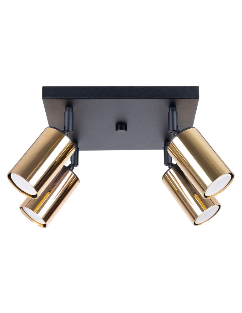 Adjustable ceiling lamps - spots - Sollux Plafond WINX 4 black/gold SL.1386 - product kolory-swiatla.pl 1