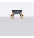 Adjustable ceiling lamps - spots - Sollux Plafond WINX 4 black/gold SL.1386 - product 2