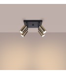 Adjustable ceiling lamps - spots - Sollux Plafond WINX 4 black/gold SL.1386 - product 3