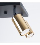 Adjustable ceiling lamps - spots - Sollux Plafond WINX 4 black/gold SL.1386 - product 7