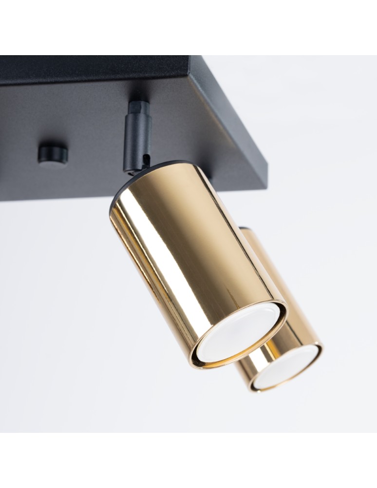 Adjustable ceiling lamps - spots - Sollux Plafond WINX 4 black/gold SL.1386 - product kolory-swiatla.pl 7