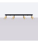 Adjustable ceiling lamps - spots - Sollux Plafond WINX 4L black/gold SL.1387 - product 2