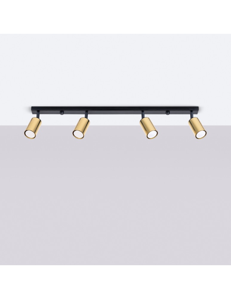 Adjustable ceiling lamps - spots - Sollux Plafond WINX 4L black/gold SL.1387 - product kolory-swiatla.pl 2