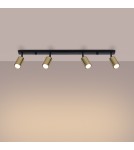 Adjustable ceiling lamps - spots - Sollux Plafond WINX 4L black/gold SL.1387 - product 3