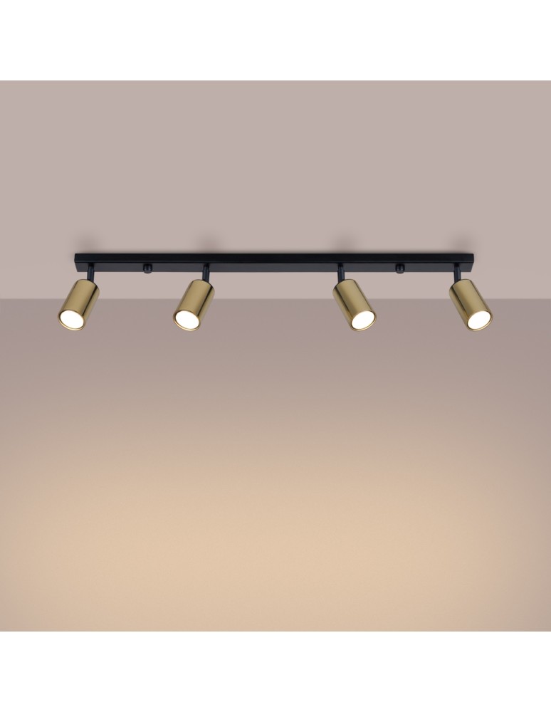 Adjustable ceiling lamps - spots - Sollux Plafond WINX 4L black/gold SL.1387 - product kolory-swiatla.pl 3