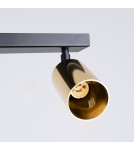 Adjustable ceiling lamps - spots - Sollux Plafond WINX 4L black/gold SL.1387 - product 5