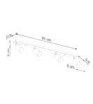 Adjustable ceiling lamps - spots - Sollux Plafond WINX 4L black/gold SL.1387 - product 10