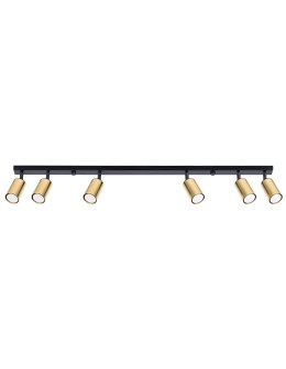 Sollux Plafon WINX 6L czarny/złoty SL.1388