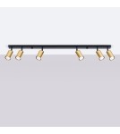 Adjustable ceiling lamps - spots - Sollux Plafond WINX 6L black/gold SL.1388 - product 2