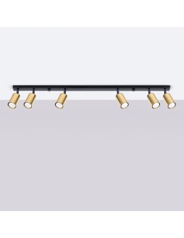 Sollux Plafon WINX 6L czarny/złoty SL.1388 - produkt 2