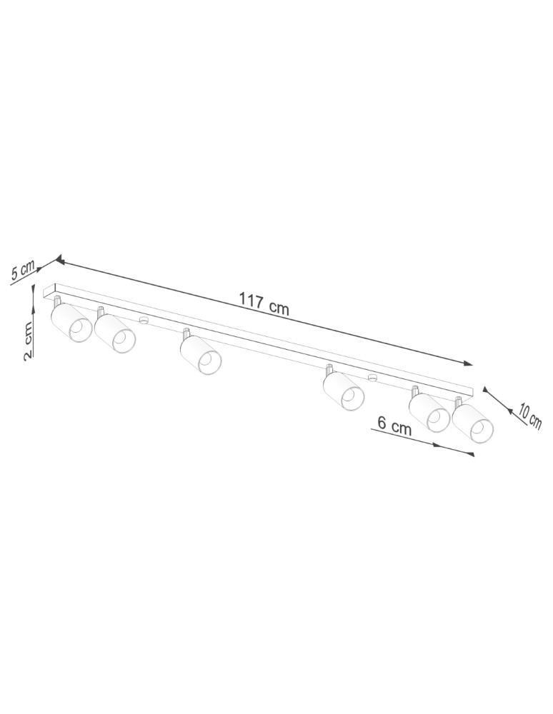 Adjustable ceiling lamps - spots - Sollux Plafond WINX 6L black/gold SL.1388 - product kolory-swiatla.pl 10