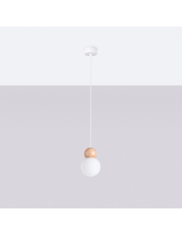 Sollux PEKKA 1 pendant lamp white/natural wood SL.1390 - product 2