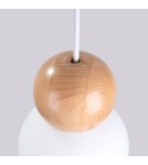Pendant lamps - Sollux PEKKA 1 pendant lamp white/natural wood SL.1390 - product 9