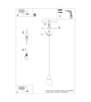 Pendant lamps - Sollux PEKKA 1 pendant lamp white/natural wood SL.1390 - product 11