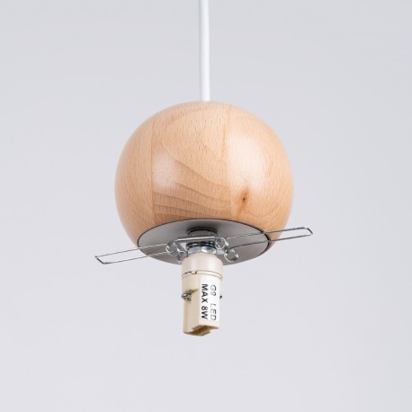 Sollux Lampa wisząca PEKKA 3P biała/naturalne drewno SL.1391