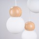 Sollux Lampa wisząca PEKKA 3P biała/naturalne drewno SL.1391