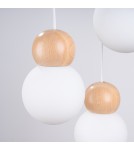 Pendant lamps - Sollux PEKKA 3P pendant lamp white/natural wood SL.1391 - product 7
