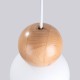 Sollux Lampa wisząca PEKKA 3P biała/naturalne drewno SL.1391