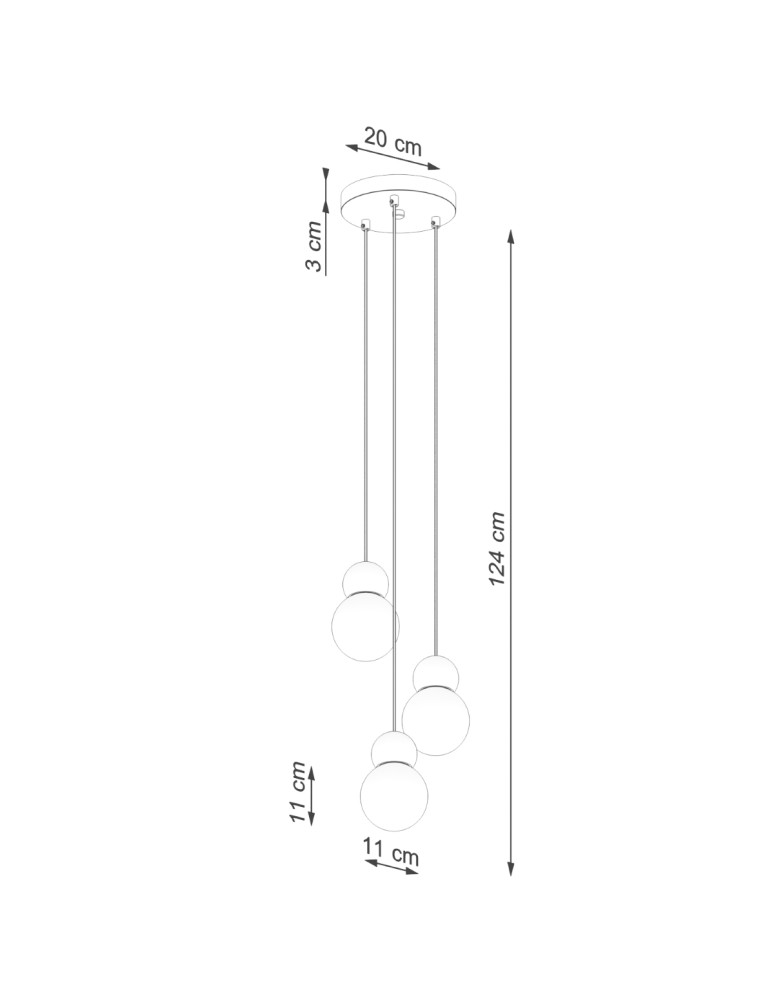 Pendant lamps - Sollux PEKKA 3P pendant lamp white/natural wood SL.1391 - product kolory-swiatla.pl 10