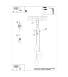 Pendant lamps - Sollux PEKKA 3P pendant lamp white/natural wood SL.1391 - product 11
